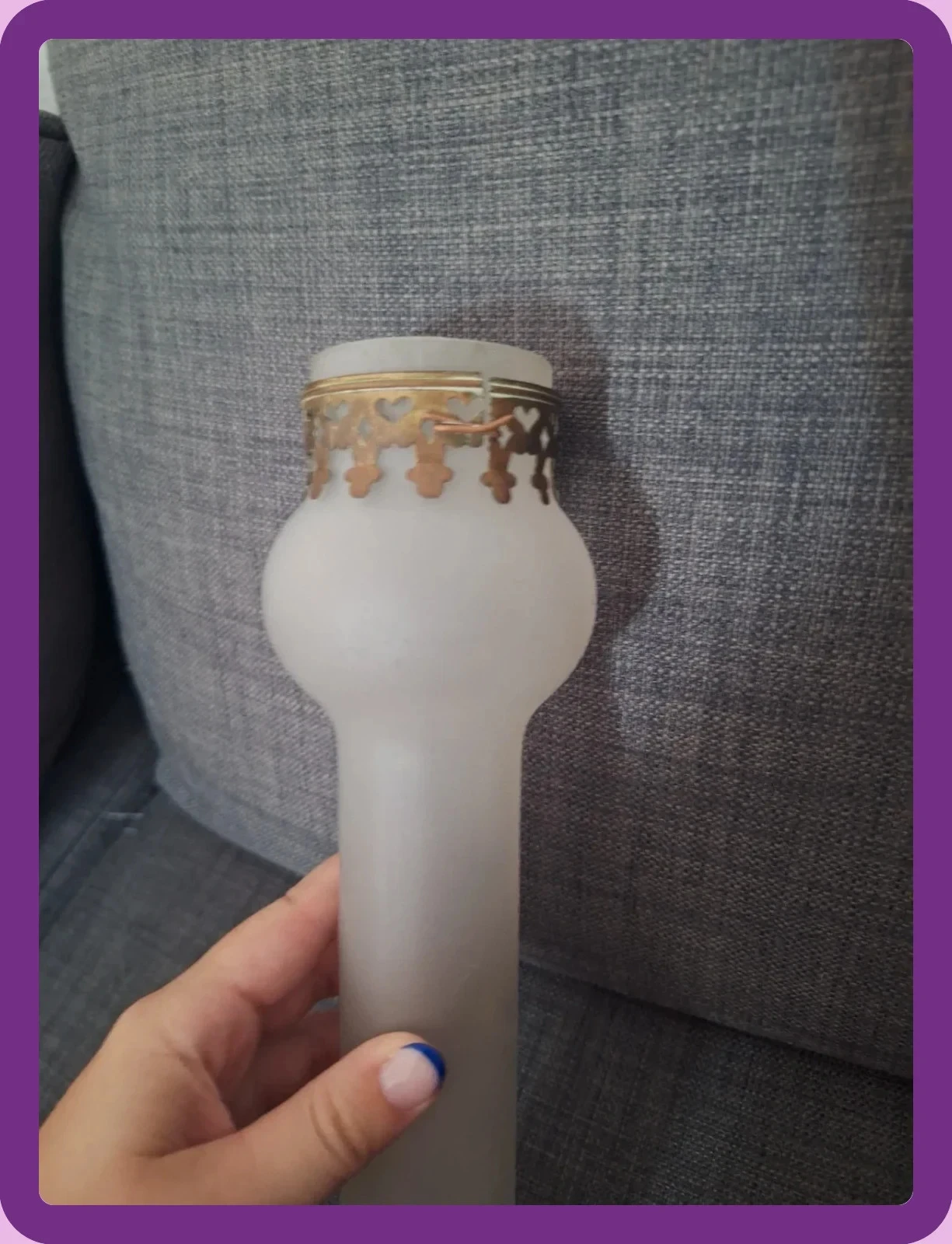 Lámpara de petróleo de vidrio antigua – photo 2